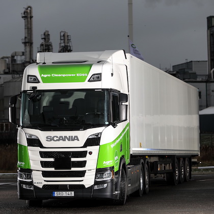 Scania etanollastbil.